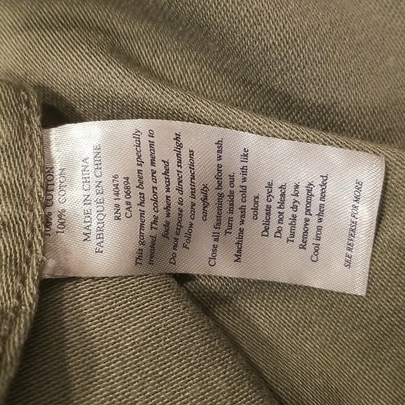 💕FAHERTY💕 Savannah Cotton Overshirt Jacket~ Fatigue Green XS NWT - Picture 16 of 16